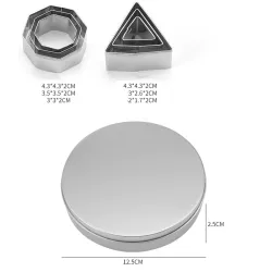 Geometric shaped cookie cutter - square / heart / triangle - stainless steelBakeware