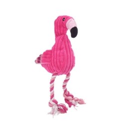 Dog / cat training toy - chew / teeth cleaning - cotton rope - pink flamingoToys