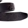 Luxurious leather belt - with automatic buckle - V letter / snake designBelts