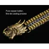 Luxurious gold belt - buckle with snake - copper / stainless steelBelts