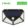 Outdoor / garden solar light - lamp - waterproof - motion sensor - 3-modes - 100 LEDSolar lighting