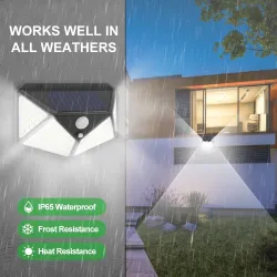 Outdoor / garden solar light - lamp - waterproof - motion sensor - 3-modes - 100 LEDSolar lighting