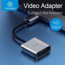 HDMI-compatible to VGA adapter - micro USB - with video / audio power - 1080PAudio