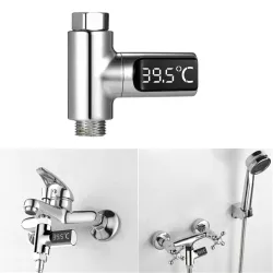 Water temperature meter - thermometer - LED LCD display - 360 degrees rotation - for shower / bathBathroom & Toilet