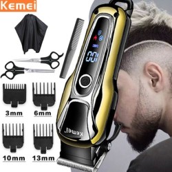 Kemei - professional hair trimmer - cordless - with LED displayHair trimmers