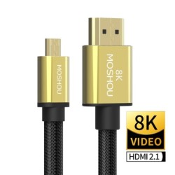 Micro HDMI to HDMI cable - 2.1 3D 8K 1080P - high speed - for GoPro Hero 7 6 5 / Sony A6000 / Nikon / Canon camerasCables