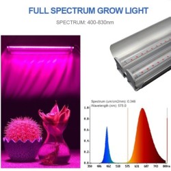 Plant grow LED phyto lamp - hanging double tube - full spectrum - hydroponic - 50cmGrow Lights