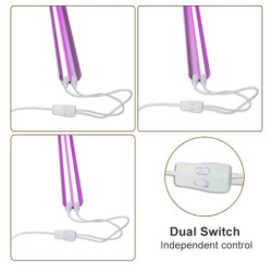 Plant grow LED phyto lamp - hanging double tube - full spectrum - hydroponic - 50cmGrow Lights