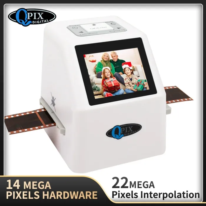 Negative film scanner - high resolution - 8-slide - digital film converter - 2.4"LCDCamera