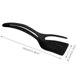 Multifunctional 2 in 1 spatula - non stick tongs - kitchen cooking toolCutlery