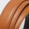 Genuine leather belt with automatic buckle - brownBelts