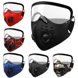 Protective face mask - anti bacterial - windproof - dustproof - with eye shield - air valvesMouth masks