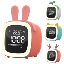 Digital LED alarm clock - with backlight - USB - rabbit / deer ears - leavesClocks