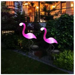 Garden solar light - LED lamp - waterproof - flamingoSolar lighting