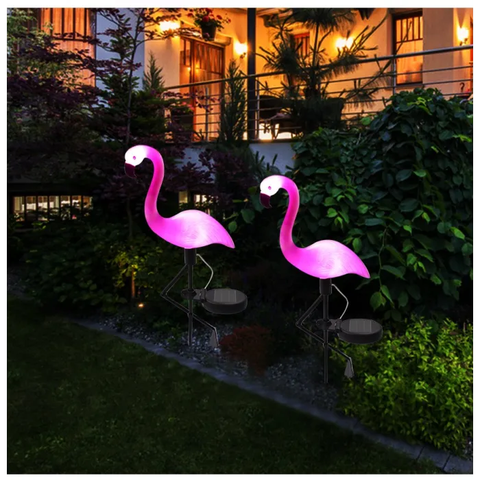 Garden solar light - LED lamp - waterproof - flamingoSolar lighting