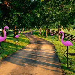 Garden solar light - LED lamp - waterproof - flamingoSolar lighting