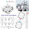 Magnetic blocks - crystal transparent tiles - toy - 108 piecesConstruction