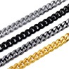 Men's stainless steel bracelet - Cuban link / chain - 21 cmBracelets