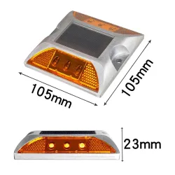 Solar LED reflector - road light- warning lamp - aluminumStreet lighting