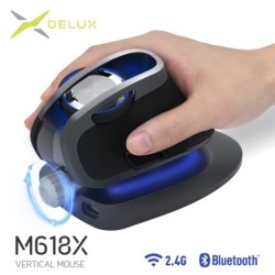 Delux - M618X - wireless vertical mouse - adjustable angle - BluetoothMouses