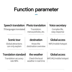 Smart translator - instant voice / photo scanning - touch screen - WiFi - multi-languageElectronics