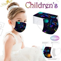 Protective face / mouth mask - disposable - 3-ply - colorful stars printed - for children - 50 piecesMouth masks
