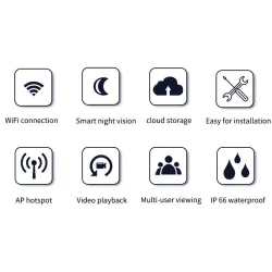 Security CCTV camera - night vision - outdoor - WiFi - 2MP - PTZ - HD - 1080PSecurity cameras