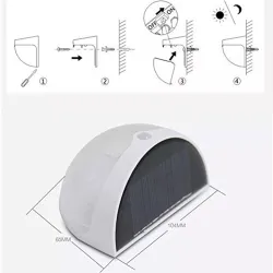 Solar powered garden wall light - waterproof - 6 LEDSolar lighting