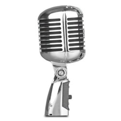 Vintage style microphone - dynamic vocal - with standMicrophones