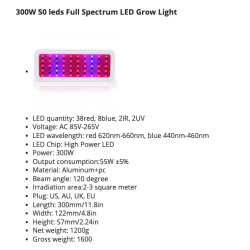 LED plant grow light - full spectrum - 300W - 1600WGrow Lights