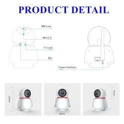 CCTV wireless IP camera - baby monitor - auto tracking - night vision - 720P - WiFiSecurity cameras
