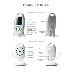 VB601- video baby monitor - wireless camera - two-way talk - night vision - LCDSecurity cameras