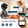 WiFi security camera - two-way audio - 1080P - 4MP - PTZ Wifi - IP - black robotSecurity cameras