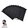Protective face / mouth masks - disposable - 4-layer - black - 50 piecesMouth masks