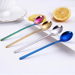 Round stainless steel long teaspoon - 13cmCutlery