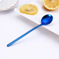 Round stainless steel long teaspoon - 13cmCutlery