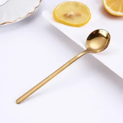 Round stainless steel long teaspoon - 13cmCutlery