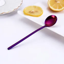 Round stainless steel long teaspoon - 13cmCutlery