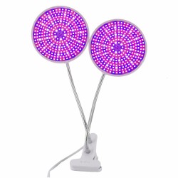Plant grow lamp - dual head - hydroponic - full spectrum - with desk clip - 290 LED - E27Grow Lights