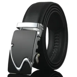 Luxury leather belt - with automatic buckle - 110cm - 130cmBelts