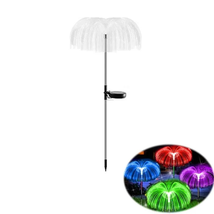 Solar garden light - waterproof - colorful fiber optic jellyfishSolar lighting