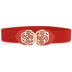 Elastic canvas belt - with decorative metal buckleBelts