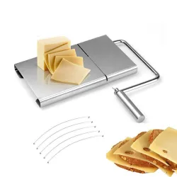 Multifunctional slicer - cheese / meet / vegetables - with 5 cutting wires - stainless steelTools