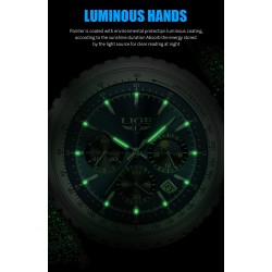 LIGE - luxury Quartz watch - luminous - stainless steel - waterproof - rose goldWatches