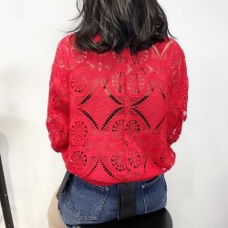 Long sleeve lace jacket - with a zipperJackets