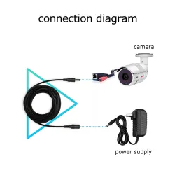 Power extension DC cable - HD - 5.5mm * 2.1mm - for security cameraSecurity cameras