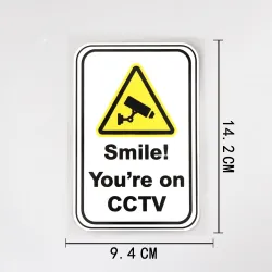 Warning sticker - SMILE! YOU ARE ON CCTVSecurity cameras