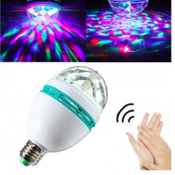 Rotating RGB LED stage light - bulb - sound activated - E27Stage & events lighting