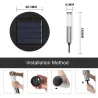 Solar garden light - stainless steel ground pillar - tubeSolar lighting