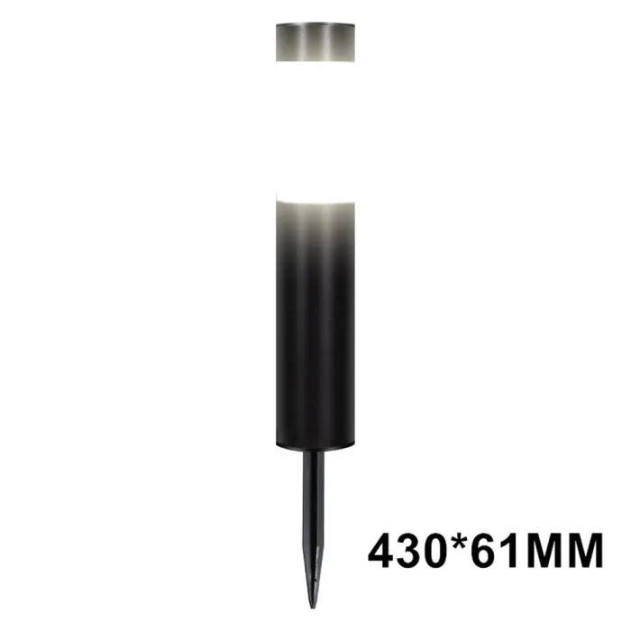 Solar garden light - stainless steel ground pillar - tubeSolar lighting